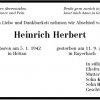 Herbert Heinrich 1942-2009 Todesanzeige